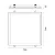 PLAFON SPOTLINE 1076/50 EMBUTIR ELEGANCE QUADRADO 50X50X4 ALUMÍNIO BRANCO 32W 3000K - Imagem 2