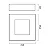 PLAFON SPOTLINE 1059/35 CAVITY 9X35X35CM ALUMÍNIO BRANCO 18W 3000K - Imagem 3