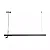 PENDENTE SPOTLINE 1024/1 PRINT LINEAR 2,5X100CM ALUMÍNIO PRETO E MINI SPOT 3000K 17W - Imagem 1