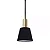 PENDENTE SPOTLINE 1048/1 TORCIA Ø12X22CM ALUMÍNIO DOURADO E TECIDO PRETO 1XE27 - Imagem 1