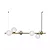 PENDENTE SPOTLINE 733/6 CENTURY 36X120X36CM ALUMÍNIO DOURADO FOSCO E GLOBO LEITOSO 6XE27 - Imagem 1