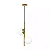 PENDENTE SPOTLINE 784/2 DOUBLE 50X15X30CM ALUMÍNIO DOURADO ONO E GLOBO LEITOSO 2XE27 - Imagem 1
