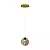 PENDENTE SPOTLINE 799/1 VIGO Ø12CM ALUMÍNIO DOURADO POLIDO E GLOBO ÂMBAR 1XG9 - Imagem 1