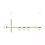 PENDENTE SPOTLINE 806/5 HILLS RETANGULAR 50X150X12CM ALUMÍNIO DOURADO ONO E GLOBO LEITOSO 5XG9 - Imagem 1