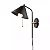 ARANDELA SPOTLINE 863/1 LED ZURICK 40X23CM ALUMÍNIO PRETO COM DOURADO ESCOVADO 1XE27 - Imagem 1
