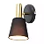 ARANDELA SPOTLINE 885/1 TORCIA Ø12X22CM ALUMÍNIO DOURADO E TECIDO PRETO 1XE27 - Imagem 1