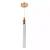 PENDENTE NITROLUX ACR-007D Ø3,5X30CM ALUMÍNIO DOURADO C/ ACRÍLICO 7W MULTITEMPERATURAS - Imagem 1