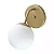 ARANDELA SPOTLINE 757/1 DROP 22X12X16CM ALUMÍNIO DOURADO ONO C/ GLOBO LEITOSO 1XG9 - Imagem 1