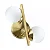 ARANDELA SPOTLINE 787/2 DOUBLE 25X25X15CM ALUMÍNIO DOURADO POLIDO C/ GLOBO LEITOSO 2XG9 - Imagem 1