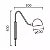 ARANDELA SPOTLINE 803/1 SHELL ARTICULADA COM PLUG 40X30CM ALUMÍNIO PRETO 1XG9 - Imagem 2