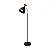 COLUNA SPOTLINE 449/1 CHÃO KAMILLA 145CM ALUMÍNIO PRETO 1XE27 - Imagem 1