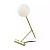 ABAJUR SPOTLINE 891/1 IMOLA 30X10X21CM ALUMÍNIO DOURADO ONO C/ GLOBO LEITOSO 1XG9 - Imagem 1
