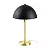 ABAJUR SPOTLINE 892/1 IGLU Ø25X43CM ALUMÍNIO DOURADO ESCOVADO C/ PRETO 1XE27 - Imagem 1