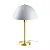 ABAJUR SPOTLINE 892/1 IGLU Ø25X43CM ALUMÍNIO DOURADO ESCOVADO C/ BRANCO 1XE27 - Imagem 1