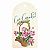 Tag Com Carinho Floral Etiqueta Decorativa Pra Presente 50u - Imagem 1