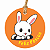 50 Tags Feliz Páscoa Coelho Laranja 60cm Para Personalizar - Imagem 1