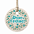 Tag Etiqueta Decorativa Boas Festas Natal E Ano Novo Redonda 4cm 50un. - Imagem 1