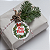 Tag Etiqueta Feliz Natal Guirlanda Branca Redonda 5,5cm 50un - Imagem 6