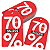 50 Tags KARDOS Etiquetas para Saldo e Promoção OFF 70% 5x9cm - Imagem 9