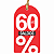 50 Tags Etiquetas Para Saldo Promoção Desconto Off 60% 5x9cm - Imagem 1