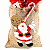 100 Tags Feliz Natal Enfeites Kraft Redonda 6cm Com Furo - Imagem 6