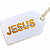100 Tags Religiosa Jesus Vive Em Mim Lembrancinhas 4x7cm - Imagem 1