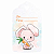Tag Coelho Rosa Kardos 4x7cm - 100 Unidades Feliz Páscoa - Imagem 4