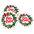 100 Tags Feliz Natal Guirlanda Branca Redondo 5,5cm - Imagem 1