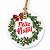 100 Tags Feliz Natal Guirlanda Branca Redondo 5,5cm - Imagem 7