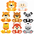 Kit 8 Apliques Safari Animals Kardos Sortidos 8 Un - Imagem 1