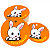 100 Tags Feliz Páscoa Coelho Laranja 60cm Para Personalizar - Imagem 1