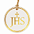 Tag Jesus Salvador dos Homens JHS Branca Redonda Primeira Comunhão - Imagem 5