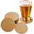 Bolacha Porta Copo e Bebidas em Kraft Redonda 9cm Kardos 10u - Imagem 1