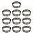 10 Aros Modelador Pão Hambúrguer 10 x 3 cm Inox 0,6 mm - Imagem 1