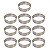 10 Aros Modelador Pão Hambúrguer 10 x 3 cm Alumínio 0,5 mm - Imagem 1