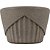Cachepot Vitória Piramidal 15x12 Cimento - Imagem 1