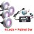 Kit 4 Refletores Tiny Led 5W Para Piscina Light Tech - Imagem 1