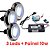 Kit 3 Refletores Tiny Led 10W Inox Para Piscina Light Tech - Imagem 1