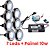 Kit 7 Refletores Tiny Led 10W Inox Para Piscina Light Tech - Imagem 1