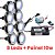 Kit 8 Refletores Tiny Led 10W Inox Para Piscina Light Tech - Imagem 1