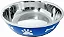 Comedouro Inox Luxo Pata Osso Azul 910ml - Imagem 1
