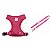 Conjunto Guia E Peitoral Easy Rosa Pro Canine M - Imagem 2
