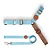 Conjunto Peitoral Antipuxão e Guia Azul M Toh - Imagem 1