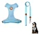 Conjunto Peitoral Mesh H e Guia Azul PP Toh - Imagem 1