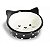 Comedouro Comed Porcelana Face Cat Preto Fundo 200ml - Imagem 1