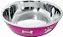 Comedouro Inox Luxo Pata Osso Rosa 190ml - Imagem 1