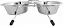 Comedouro Duplo Inox 235ml - Imagem 1