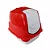Banheiro Pet Injet Cat Toilet Vermelho Para Gatos - Imagem 1