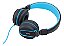 Headphone Oex Neon Azul Microfone Dobrável Hs106 Entrada P2 Cor Incolor - Imagem 1