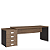 MESA MODENA C/ GAVETEIROS PEDESTAL 4 GAVETAS - INCOFLEX - Imagem 1
